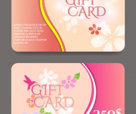 Collection gift cards with voucher vector 03