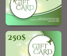Collection gift cards with voucher vector 04