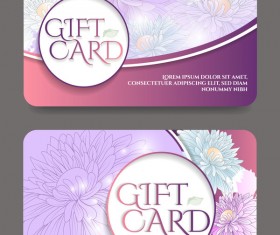 Collection gift cards with voucher vector 05