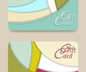 Collection gift cards with voucher vector 09