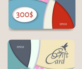 Collection gift cards with voucher vector 11