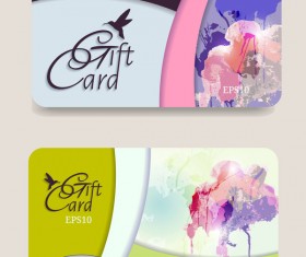 Collection gift cards with voucher vector 12