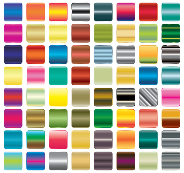 Colorful gradient button vector set 01