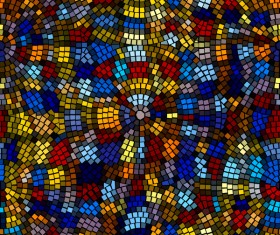 Colorful mosaic pattern seamless vectors 01