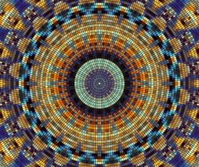 Colorful mosaic pattern seamless vectors 05