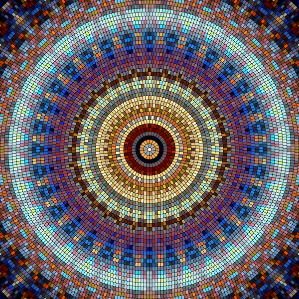 Colorful mosaic pattern seamless vectors 09