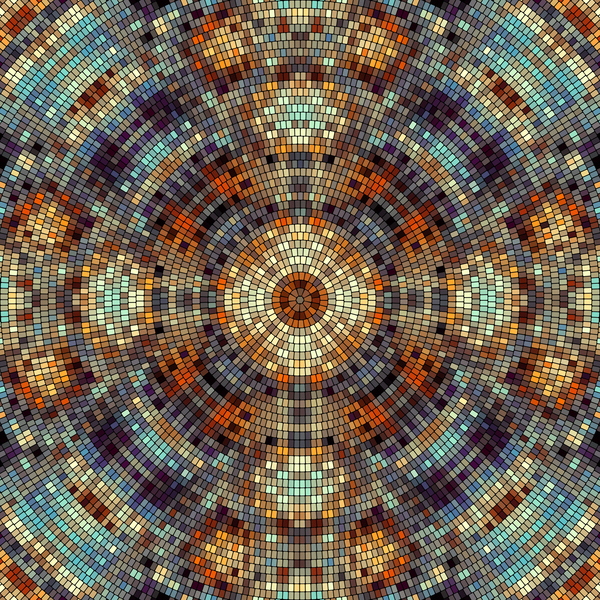 Colorful mosaic pattern seamless vectors 10