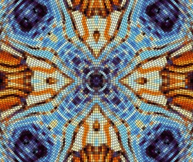 Colorful mosaic pattern seamless vectors 11