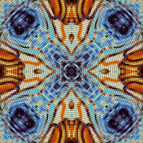 Colorful mosaic pattern seamless vectors 11