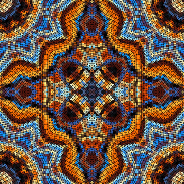 Colorful mosaic pattern seamless vectors 13