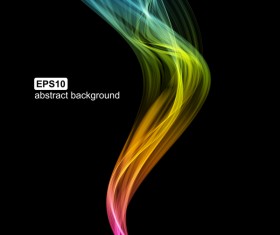 Colorful smoke abstract background vector 03