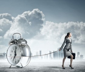 Control time woman Stock Photo 04