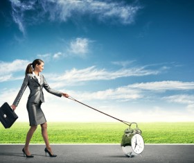 Control time woman Stock Photo 08