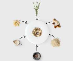 Cooking ingredients for Italian food Stock Photo 01