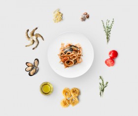 Cooking ingredients for Italian food Stock Photo 06