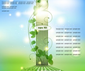 Creative eco background vector template 01