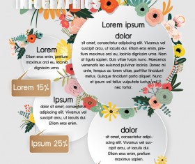 Creative flower infographic vector template