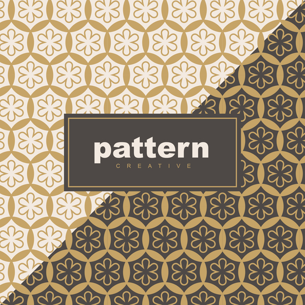 Creative golden seamless pattern vector 02