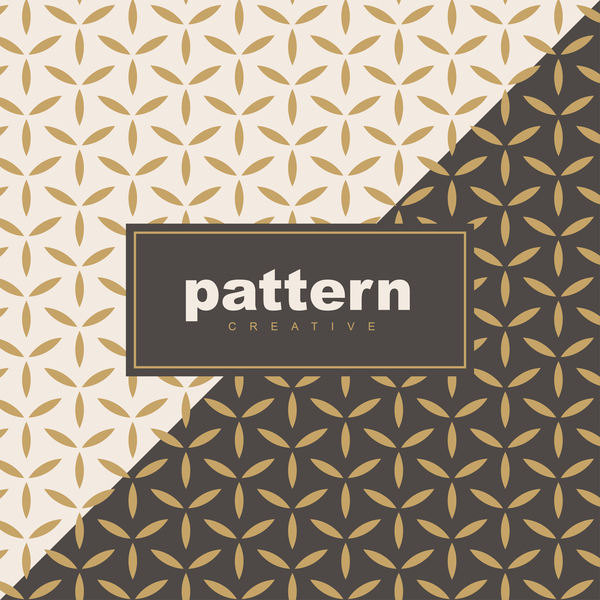 Creative golden seamless pattern vector 04