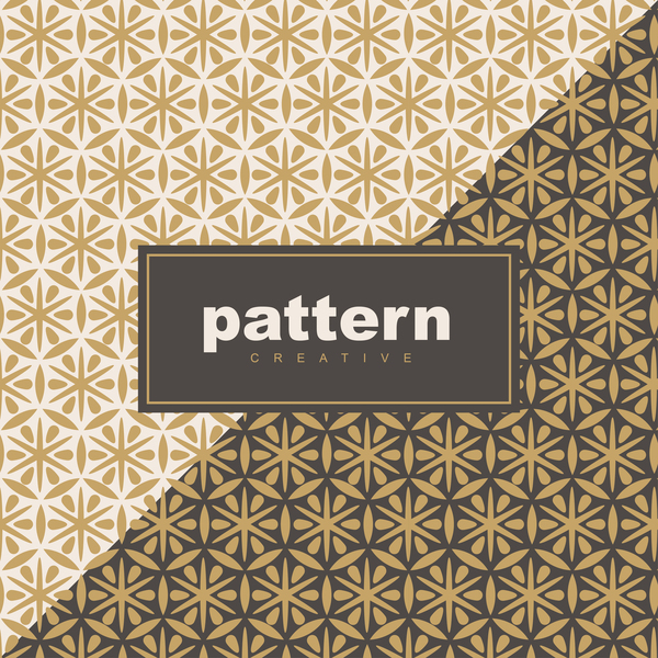 Creative golden seamless pattern vector 05