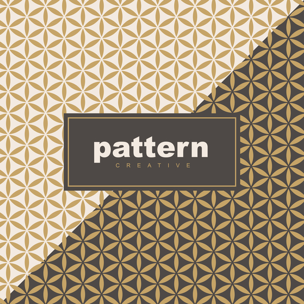 Creative golden seamless pattern vector 06