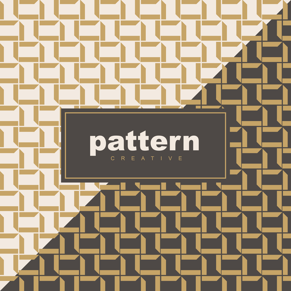 Creative golden seamless pattern vector 10