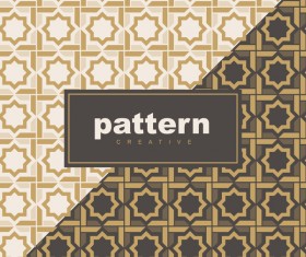 Creative golden seamless pattern vector 12