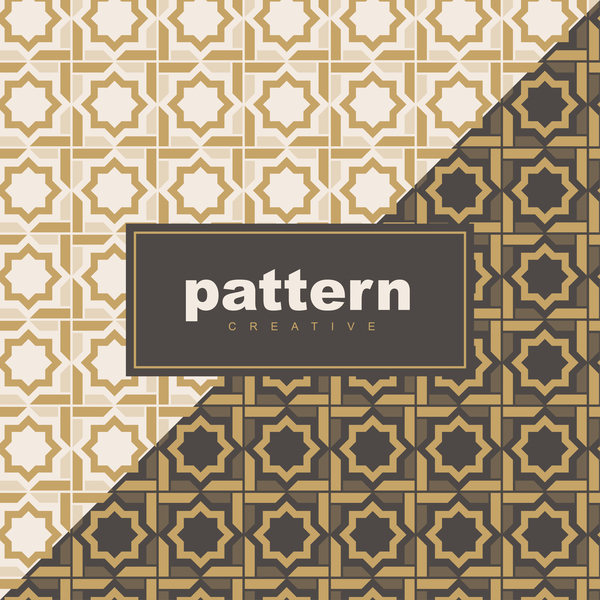 Creative golden seamless pattern vector 12