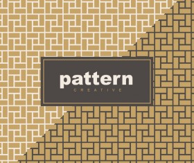 Creative golden seamless pattern vector 15