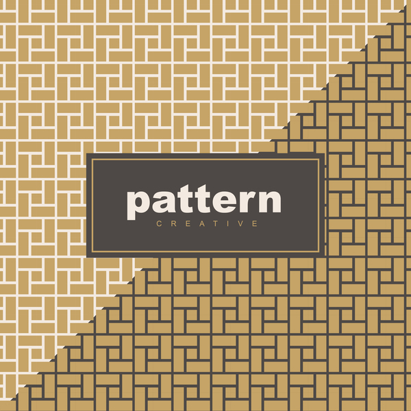 Creative golden seamless pattern vector 15