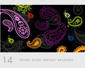 Creative paisley photoshop brushes