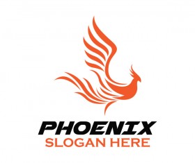 Creative phoenix logo set vector 02