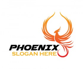 Creative phoenix logo set vector 04