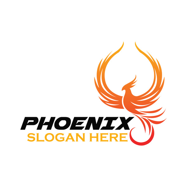 Creative phoenix logo set vector 04