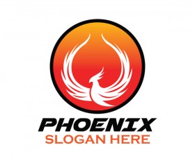Creative phoenix logo set vector 05
