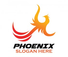 Creative phoenix logo set vector 08