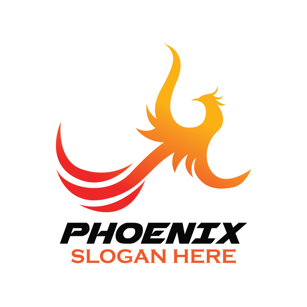 Creative phoenix logo set vector 08