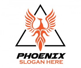 Creative phoenix logo set vector 09
