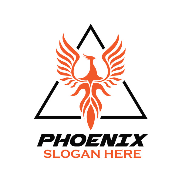 Creative phoenix logo set vector 09