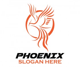 Creative phoenix logo set vector 10