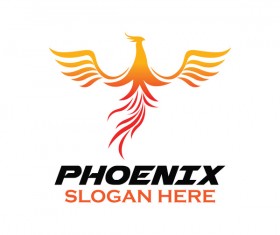 Creative phoenix logo set vector 11