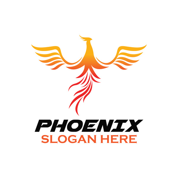 Creative phoenix logo set vector 11
