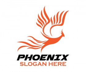 Creative phoenix logo set vector 13