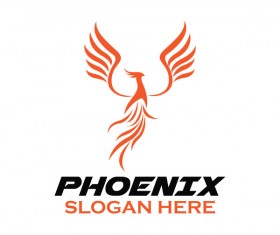Creative phoenix logo set vector 14