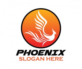 Creative phoenix logo set vector 15