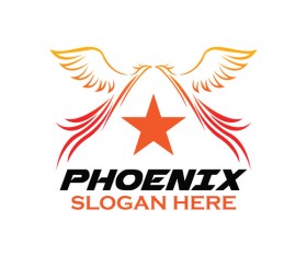 Creative phoenix logo set vector 16