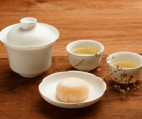 Cups and snacks Stock Photo