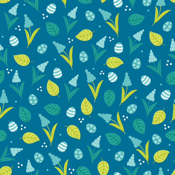 Cute easter seamless pattern design vector 07