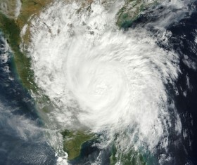 Cyclone cloud system Stock Photo 03