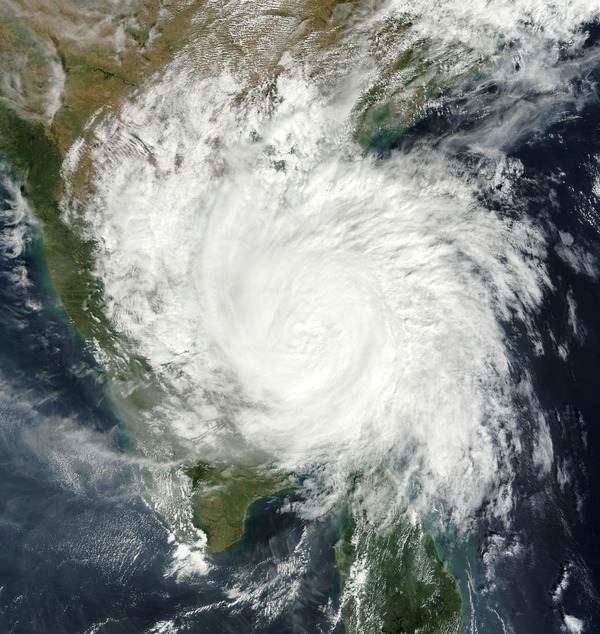 Cyclone cloud system Stock Photo 03